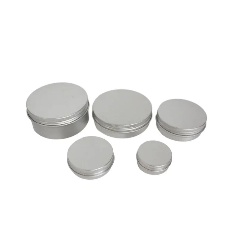 1oz 2oz 4oz 5oz 6oz Matt Black Round Aluminum Tin Can Cosmetic Pomade Container Aluminum Jar Box