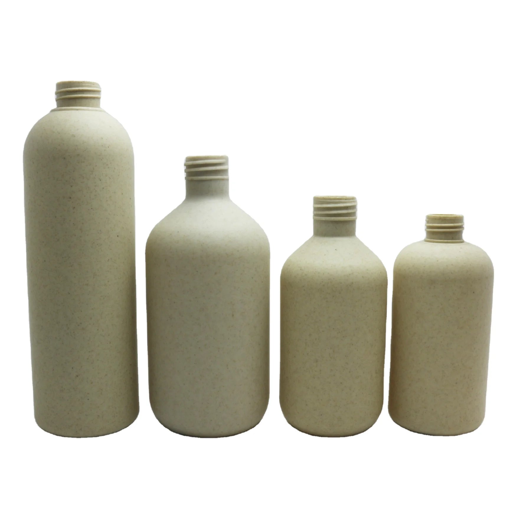 Eco Friendly Packaging Biodegradable Plastic Lotion Pump Liquid Soap Wheat Straw Shampoo Bottle 100ml 250ml 300ml 500ml - 图片 5