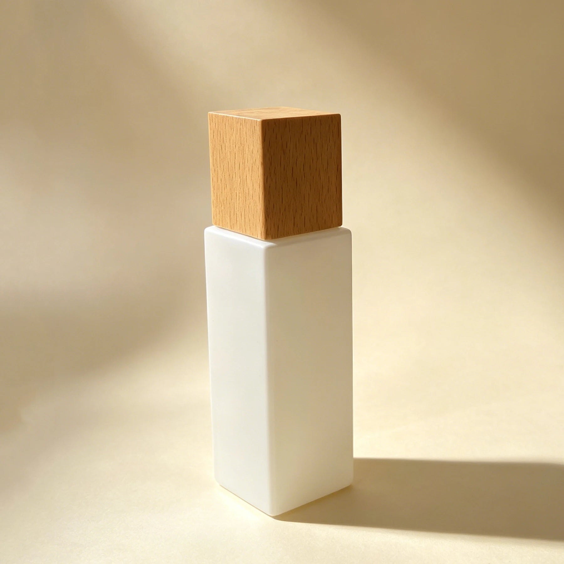Luxury Empty square Glass Bottle with Wooden Lid for Oil Lotion Serum Packaging 20ml 30ml 50ml 100ml 120ml - 图片 4