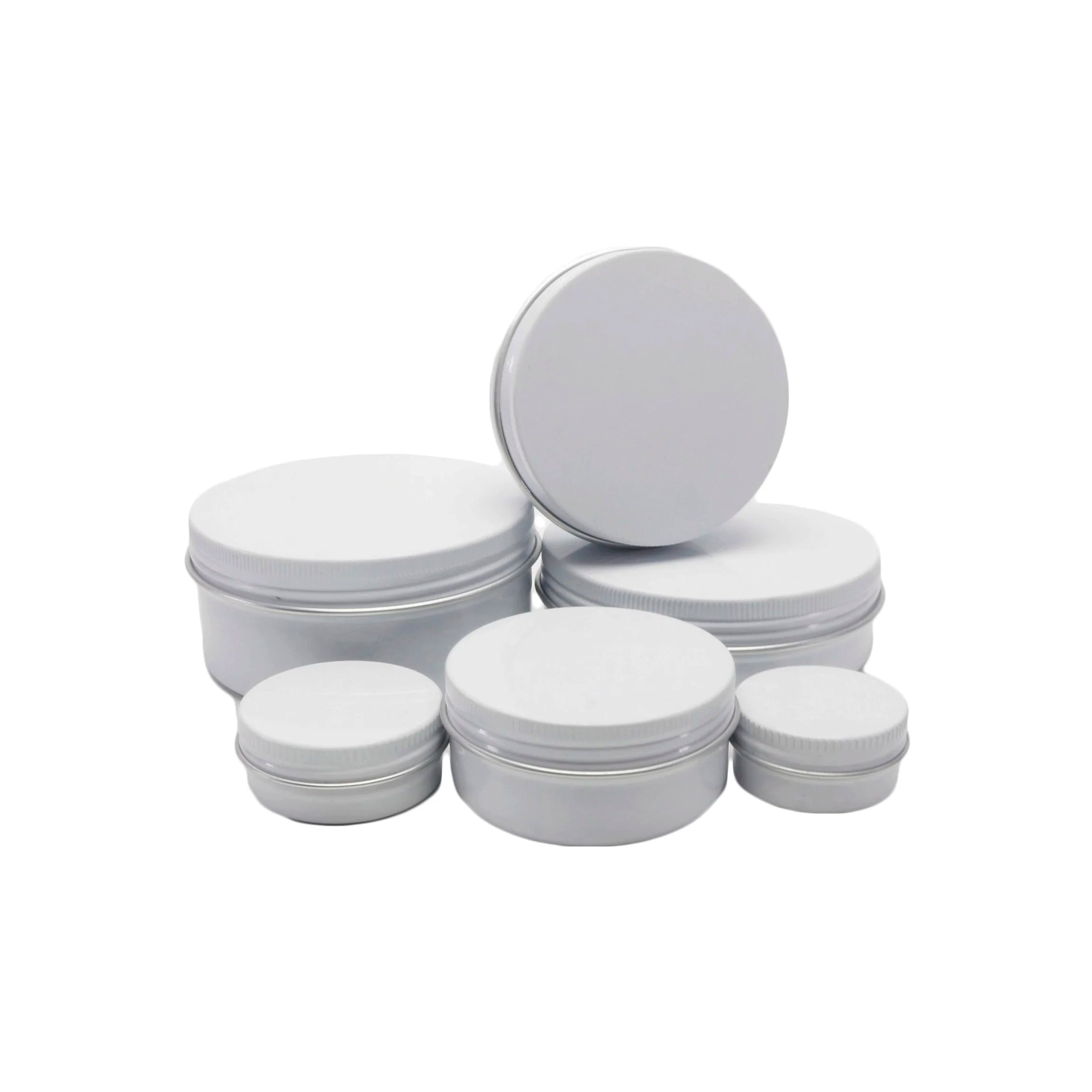 Empty White Round Small Metal Jar Cosmetic Cream Candy Mint Aluminium Tin Can Container D888 - 图片 7