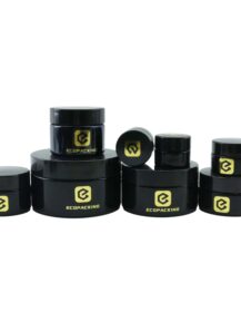 Cosmetic Black Glass Jar 5ml 15ml 30ml 50ml 100ml 200ml Uv Glass Lotion Cream Jar