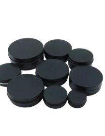 5g 15g 30g 50g 60g 80g Matte Black Custom Round Cosmetic/candle/candy Metal Tins Round Aluminium Tin Boxes/containers/jars