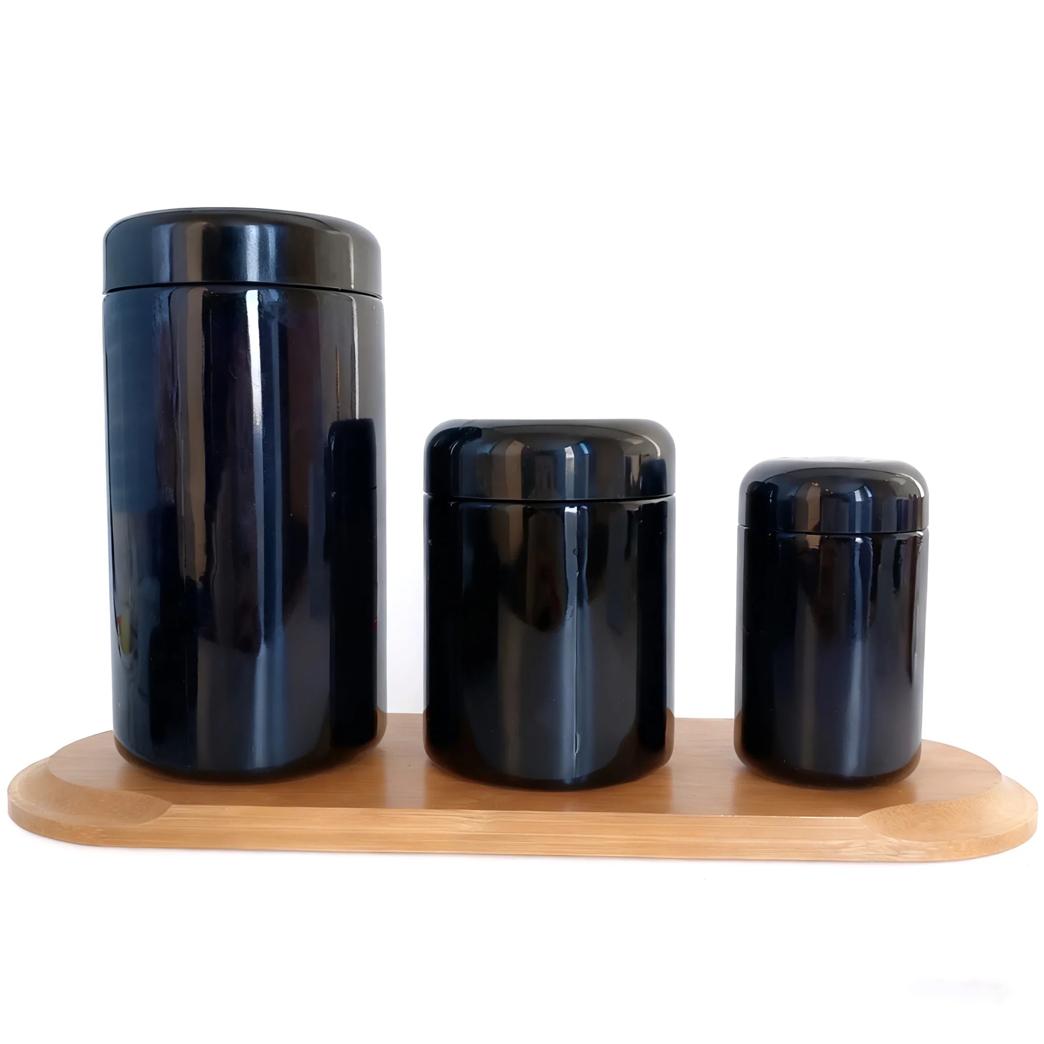 Wide Mouth 32 oz 16 oz 8 oz Black UV Violet Food Glass Jars with Lids - 图片 5