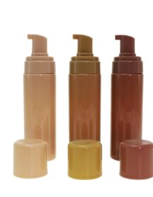 Empty Brown Amber Custom Cosmetic Luxury Shampoo Face Wash Lash Foam Dispenser Foaming Pump Bottle for Skin Care