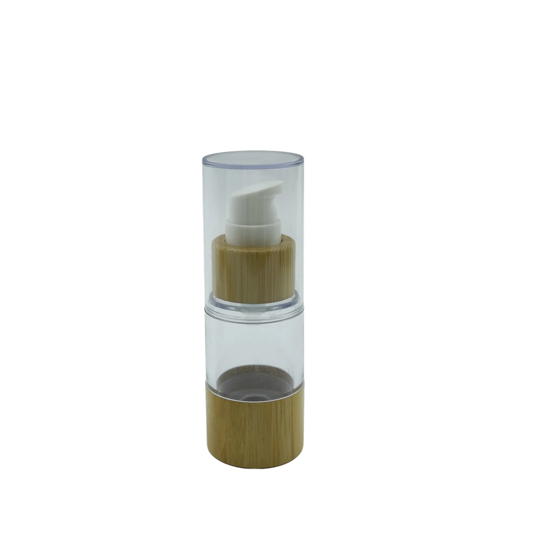 Eco-friendly Bamboo Airless Lotion Pump Bottle 15ml 30ml 50ml 100ml for Cosmetic Packaging - 图片 5