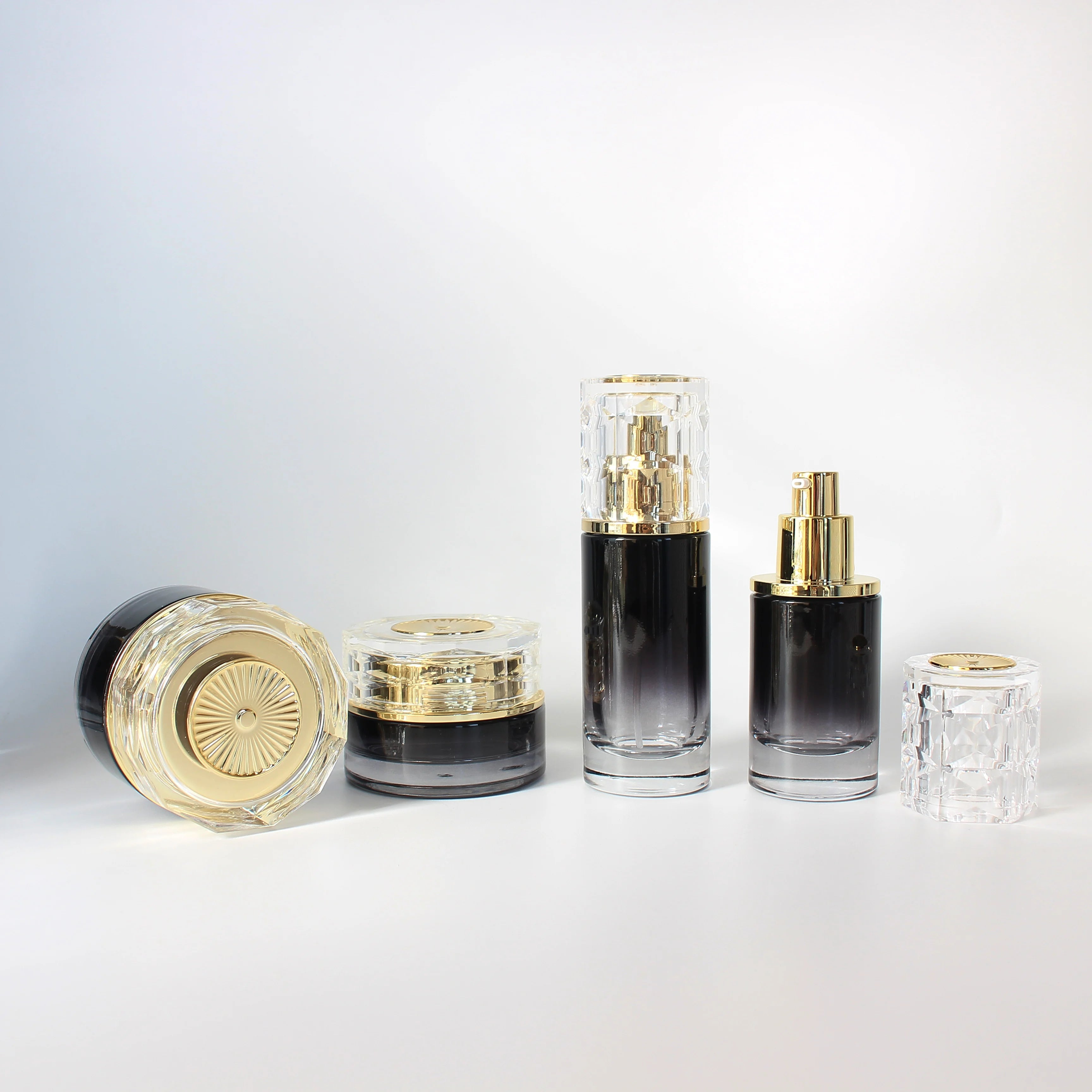 Luxury Cosmetic Eye Cream Body Butter Face Cream Serum Essence Glass Jar with Lid for Skin Care Packaging 30g 50g - 图片 3