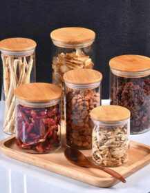 Custom High Borosilicate Food Grade Spice Salt Glass Jar 50ml 100ml 200ml 250ml 500ml Kitchen Storage Container for Food B888