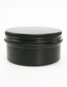 80ml 100ml 120ml 150ml Matte Black Frosted Aluminum Tin Jar Container for Candle Hair Wax Beard Balm Hand Cream
