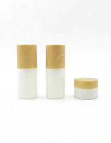 Cosmetic Packaging Glass Set 20g 30g 50g Pearl White Wide Mouth Glass Jar 20ml 30ml 60ml 100ml 120ml Glass Bottles for Oil