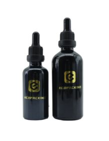 Wholesale Body Oil Bottle 5ml 10ml 15ml 20ml 30ml 50ml 100ml Black Glass Dropper Bottle