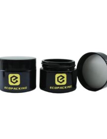 Round Concentrate Container  5g 5ml Black Dark Violet Glass Jar UV Gel Glass Jar with Lids D888