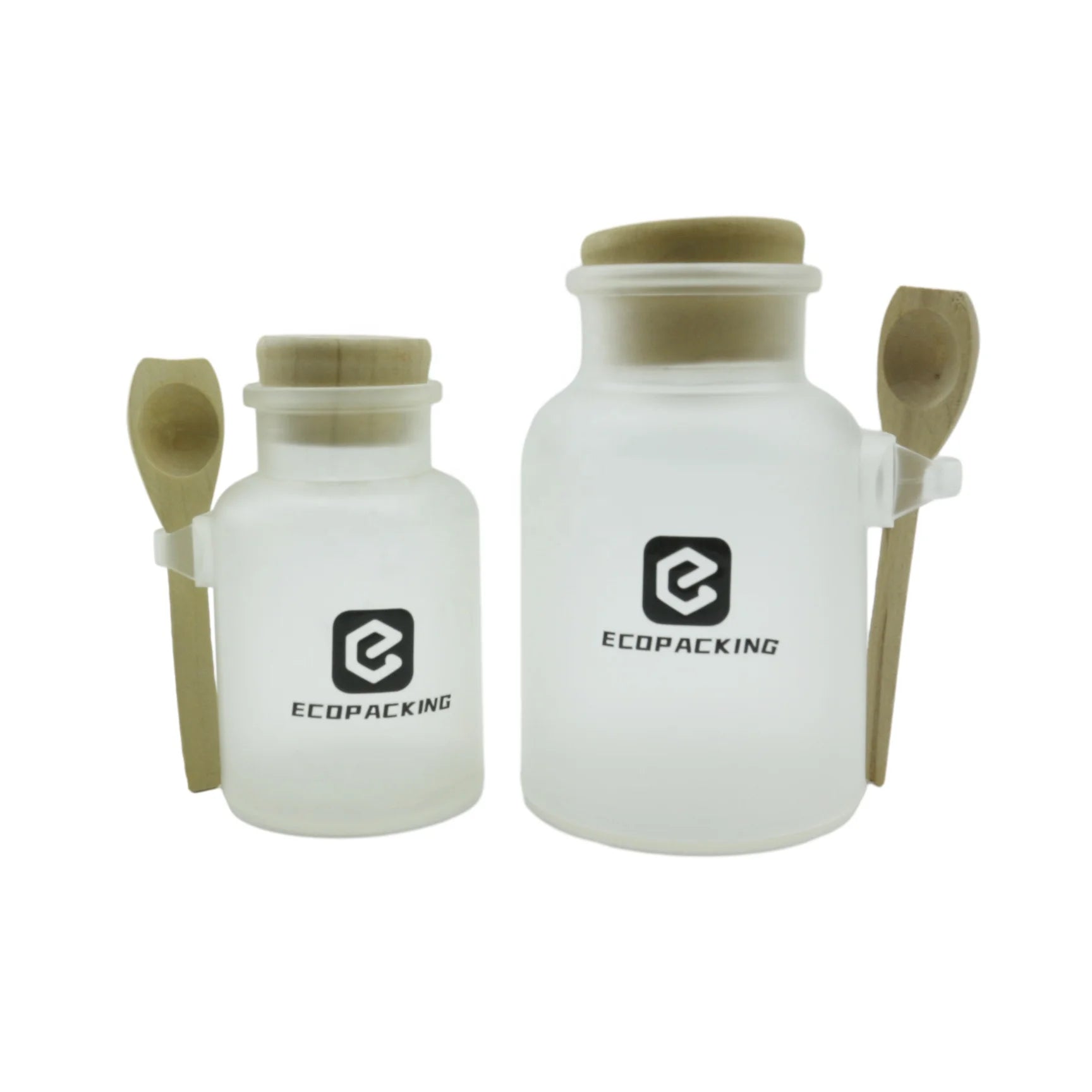 100ml 200ml 300ml 500ml Body Scrub Bottle clear Frosted Cosmetic Plastic Bath Salt Jar - 图片 4
