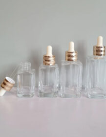 Wholesale Cosmetic 30ml 50ml 75ml 100ml square Essential Oil Glass Dropper Bottle for Serum