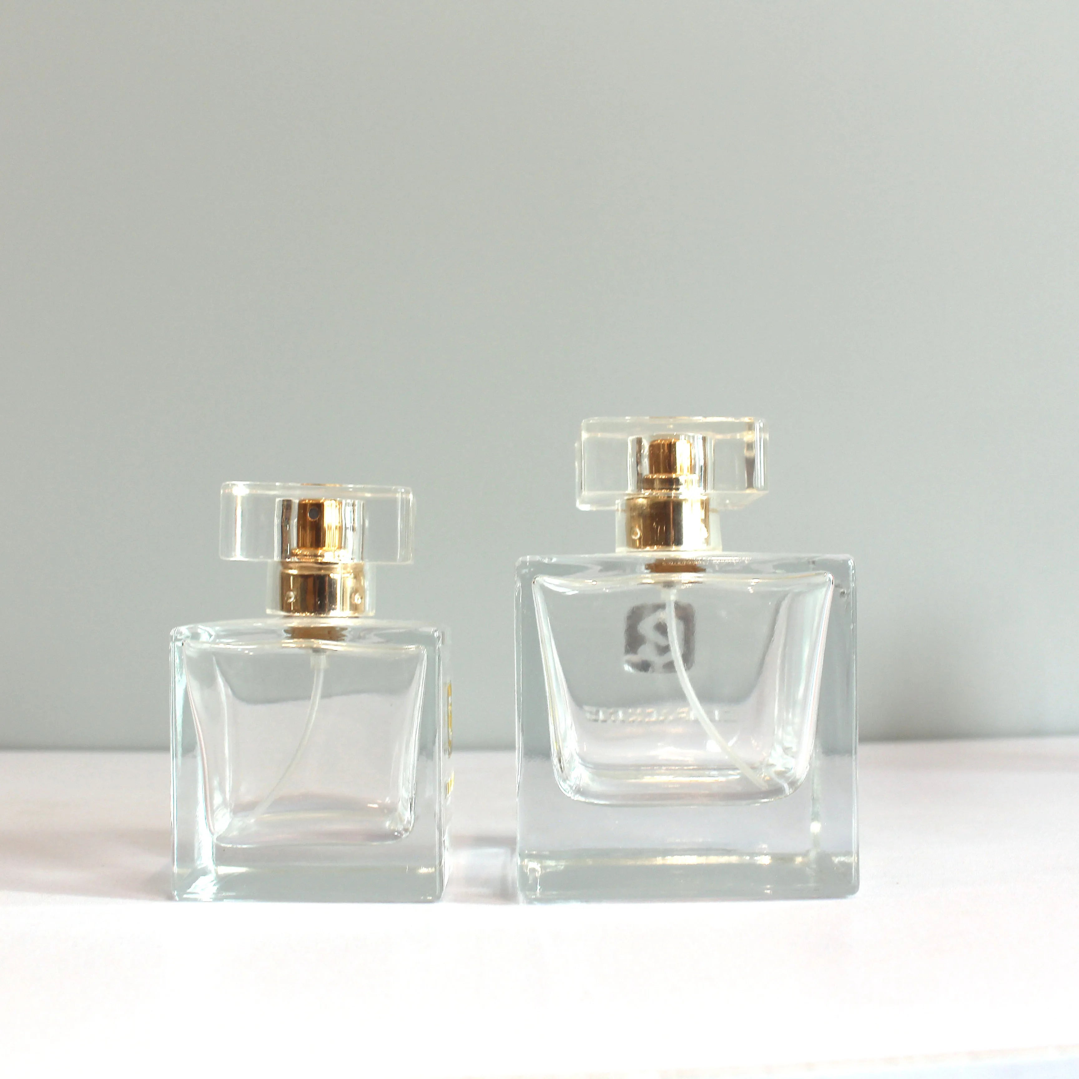 Cylinder Luxury square Glass Perfume Bottle Refillable 30ml 50ml 100ml Glass Spray Bottle - 图片 6