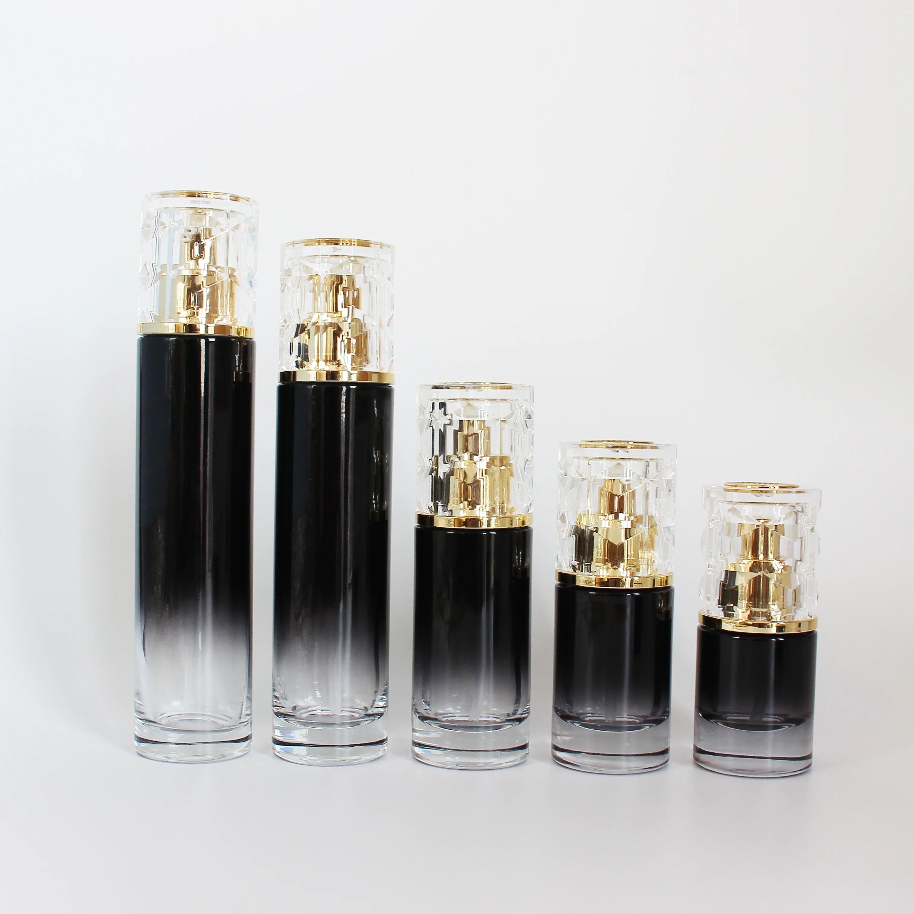 20ml 30ml 50ml 100ml 120ml Luxury Cosmetic Set Custom OEM Essential Oil Lotion Pump Spray Glass Bottle Glass Jar with Gold Cap - 图片 3