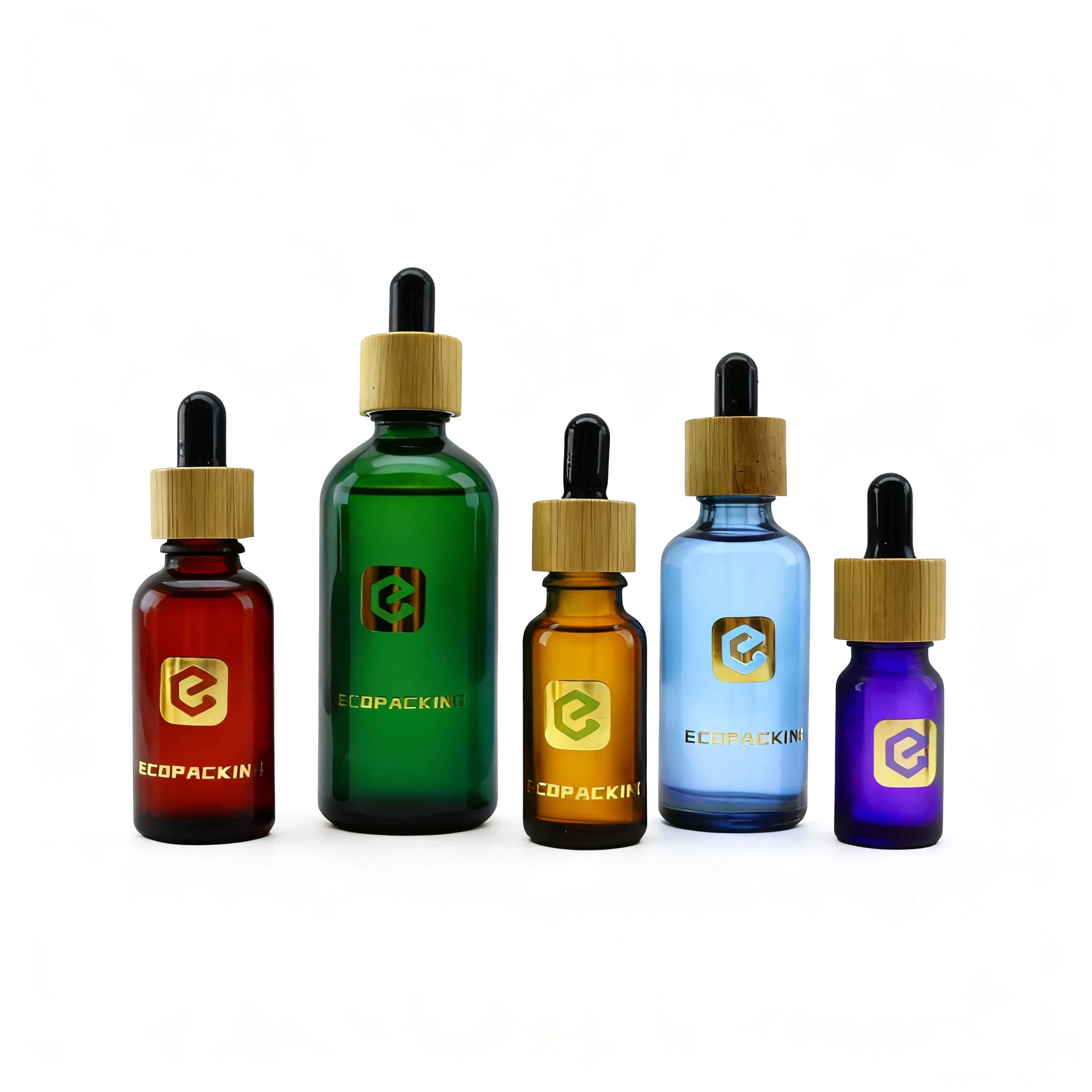 Luxury Empty Cosmetic Round Matte Frosted Face Serum Bottle 15ml 20ml 30ml 50ml 100ml Essential Oil Glass Dropper Bottle - 图片 5