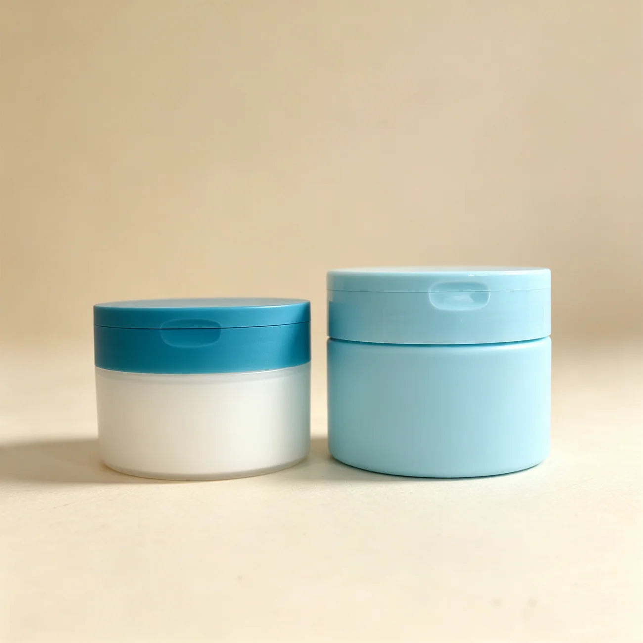 100ml 150ml 200ml 300ml Custom Matte PP Clamshell Makeup Remover Cream Jar Plastic Makeup Scrub Bottle With Spoon - 图片 3