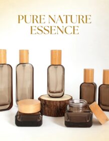 Cosmetic Container 20ml 30ml 50ml 100ml 120ml Black Glass Empty Bottle for Essence Lotion Face Cream Packaging