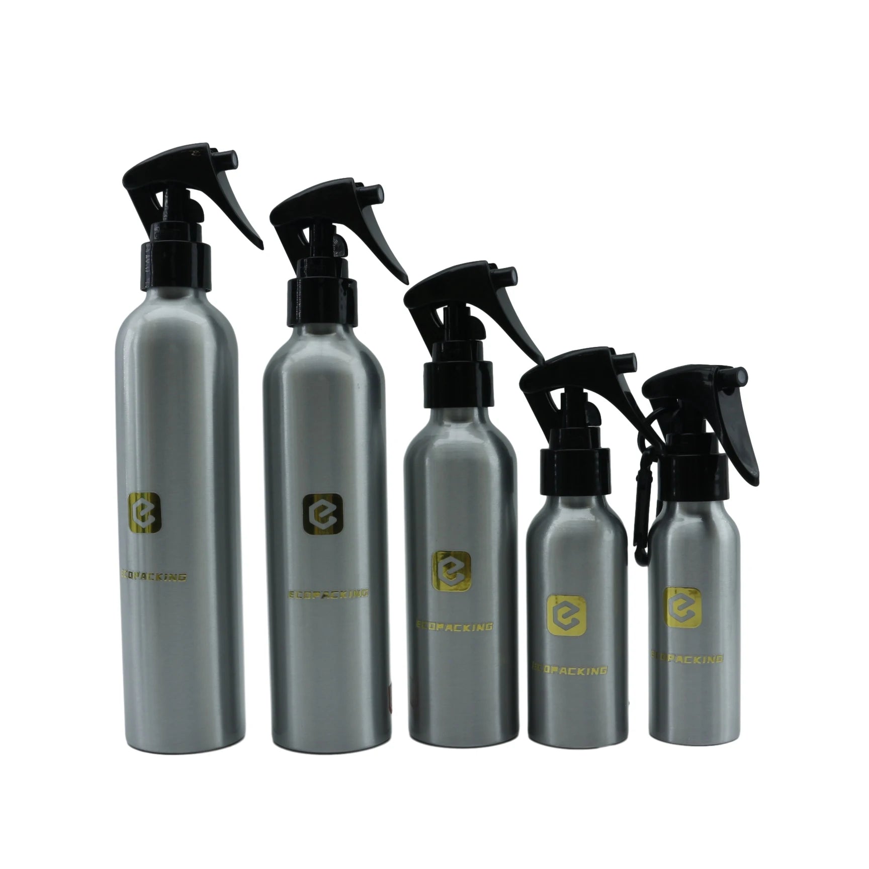 Unique 250ml 500ml 1000ml Silver Aluminum Spray Bottle with Sprayer for Kitchen Cleanser Packaging - 图片 2