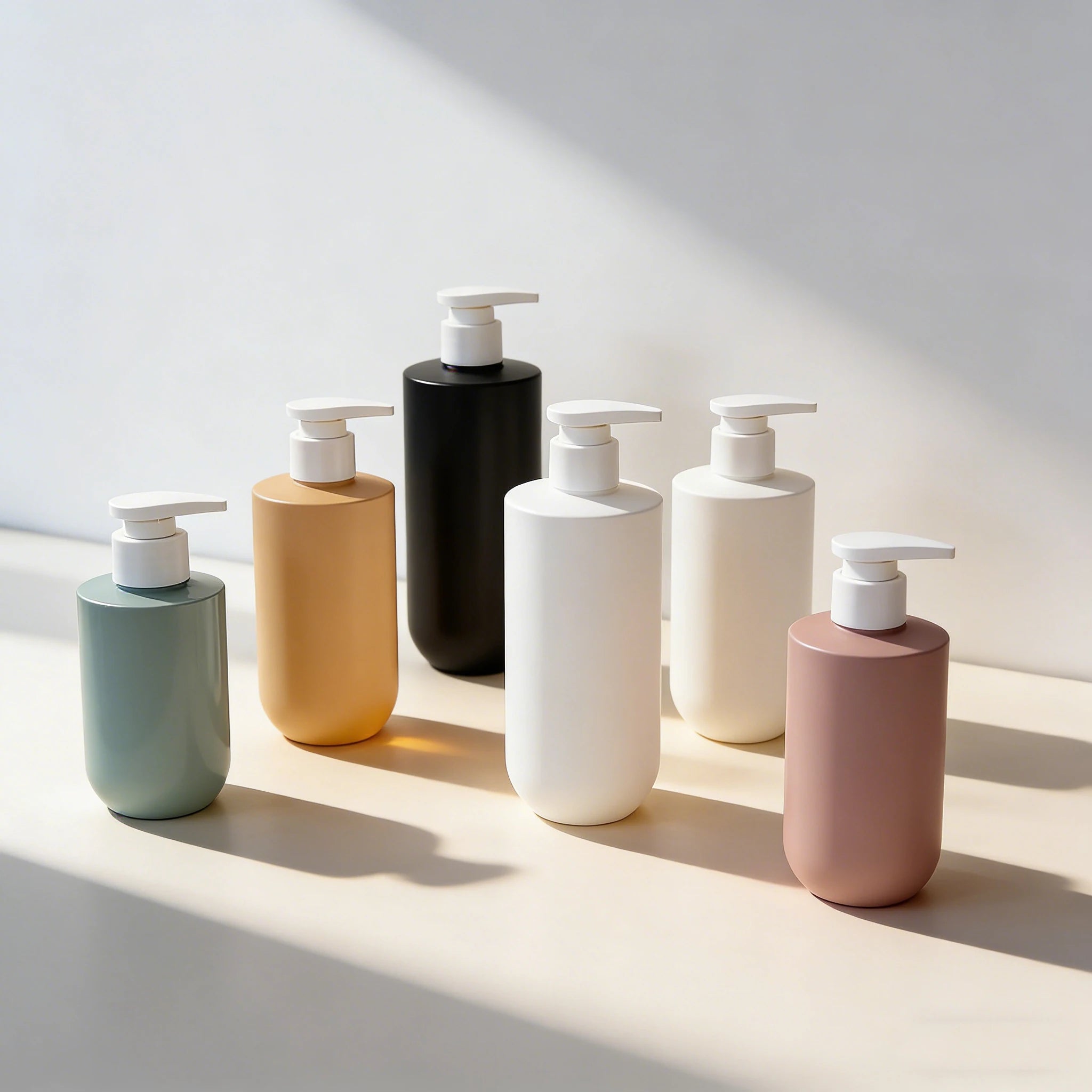 16 oz Shower Gel Shampoo Conditioner Bottle 300ml Straight Shoulder HDPE Plastic Empty Spray Bottle - 图片 6