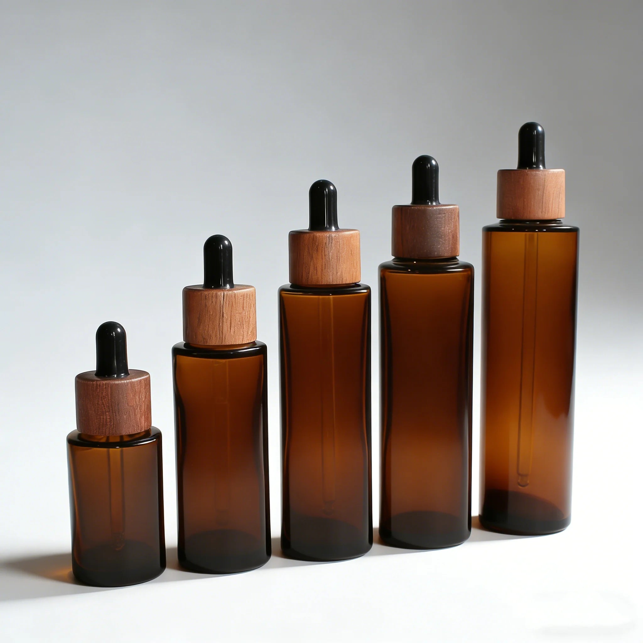 Amber Glass Dropper Bottle 30ml 50ml 100ml UV Protection Custom Logo Custom Cap Color for Essential Oil Skin Care Serum Cosmetic - 图片 6