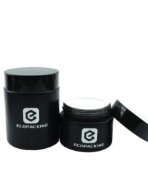 Custom logo 5ml 10ml 15ml 20ml 25ml 30ml 50ml 100ml Matte Black Glass Jar for Cream Cosmetic Package Container