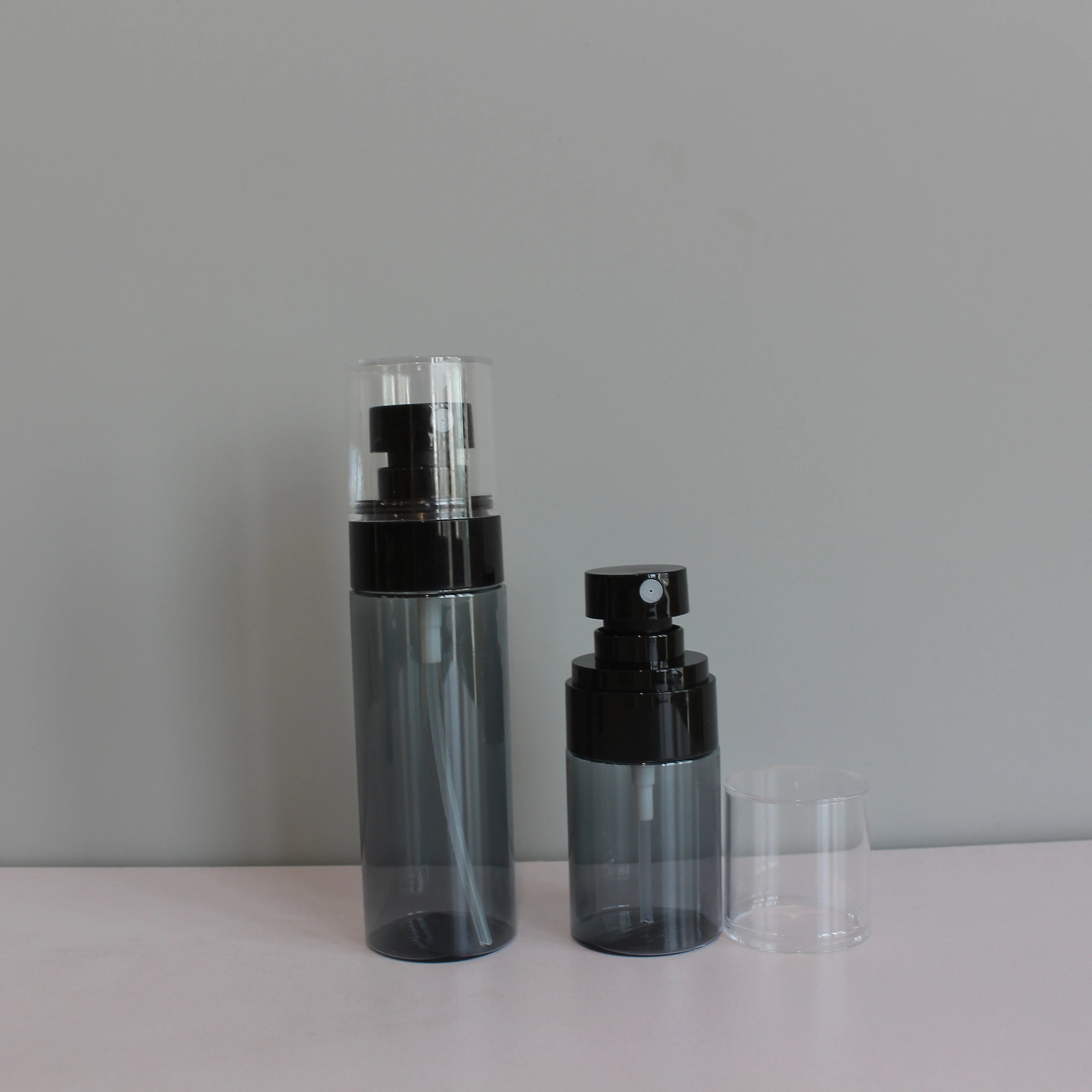Wholesale 15ml 30ml 50ml 100ml Transparent Black Plastic Cosmetic Airless Fine Mist Spray Bottles - 图片 4