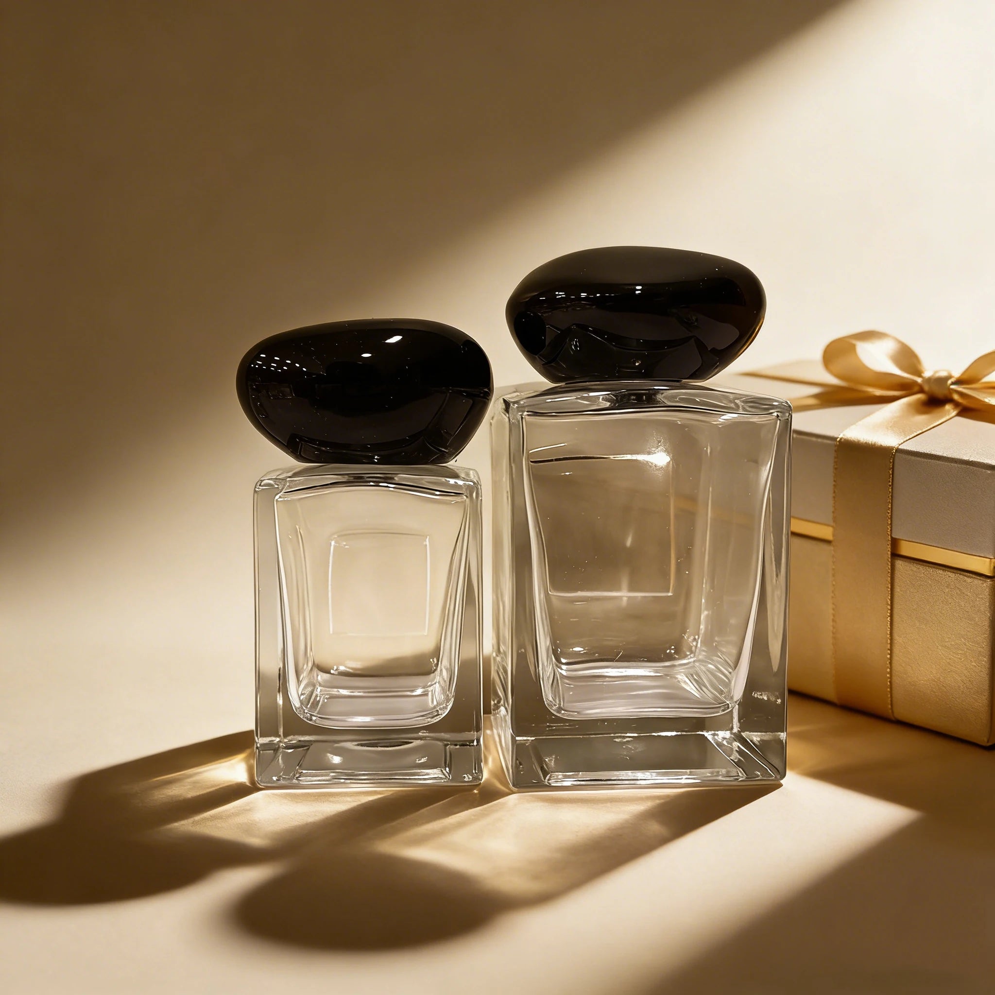 Custom Empty Luxury Perfume Container Spray 30ml 50ml 100ml Thick Bottom Glass Square Perfume Bottle with Black Cap - 图片 8