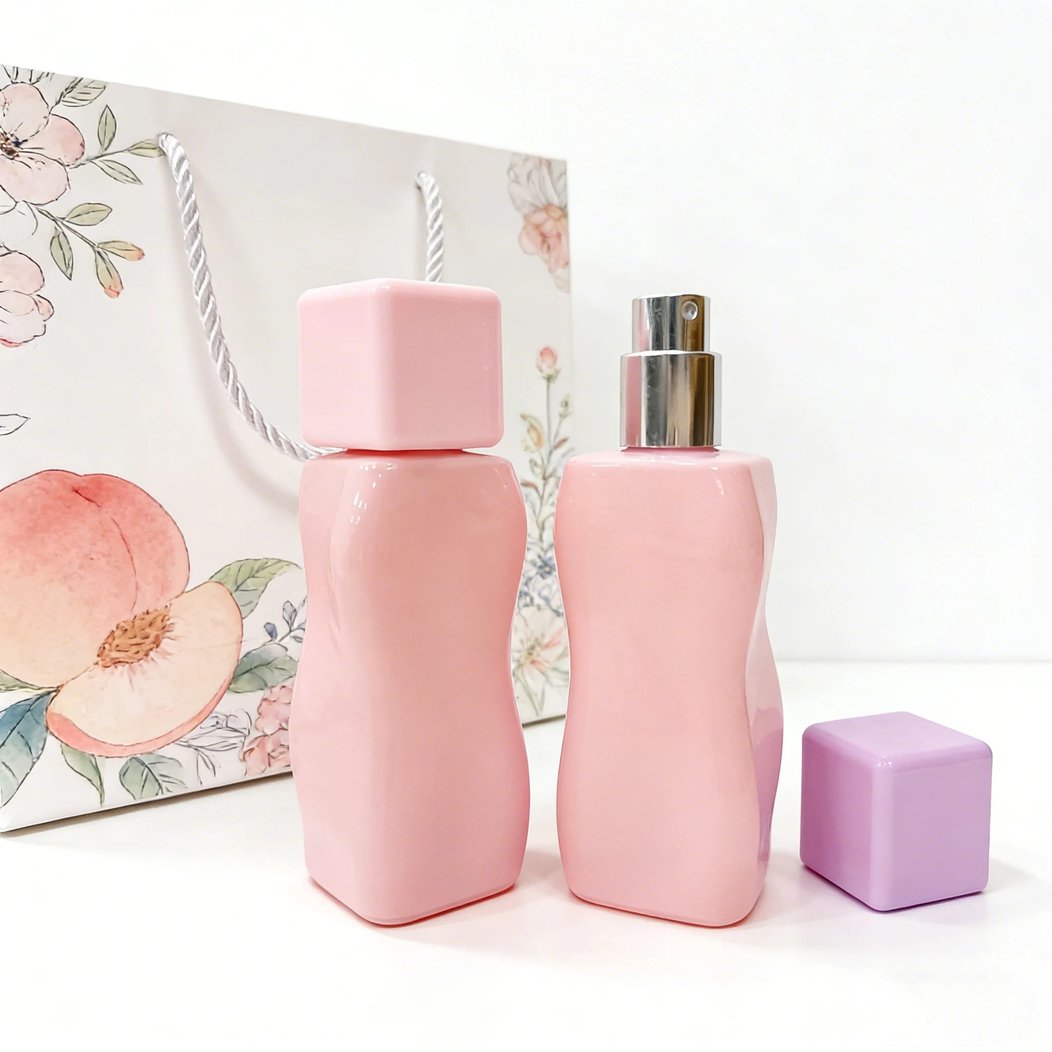 30ml 1oz Colorful Square Shape Thick Glass Leak Proof Perfume Atomizer Travel Pump Spray Bottle - 图片 3