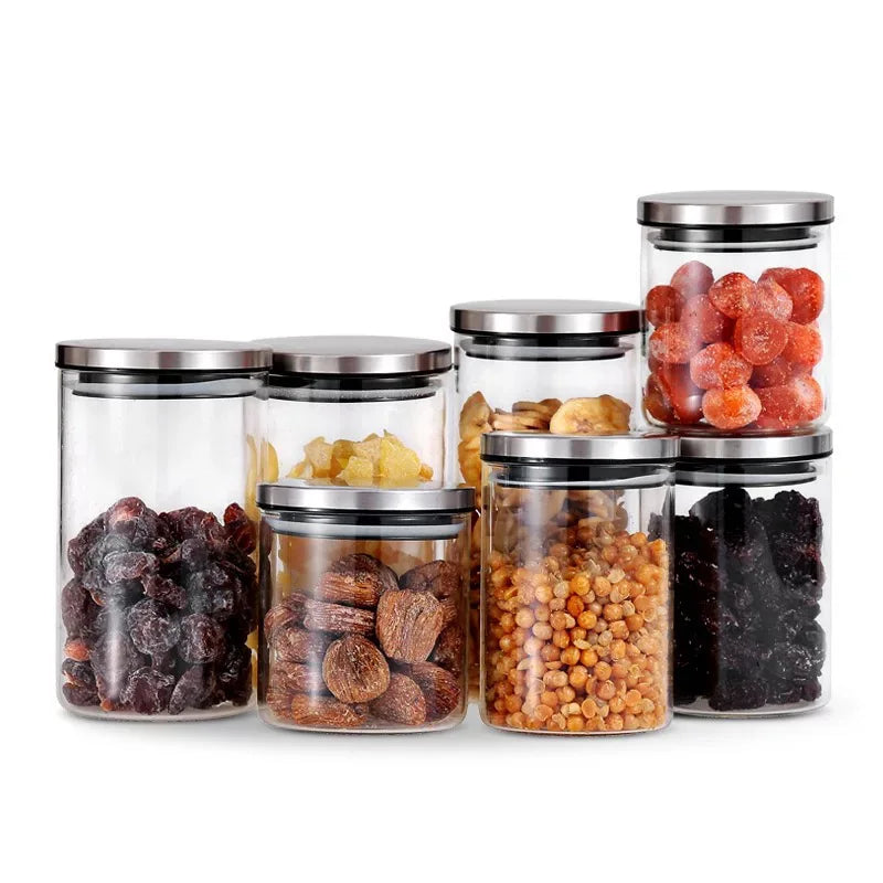 Wholesale High Borosilicate Food Storage Glass Kitchen Jar with Lid for Spice Tea Saffrom 100ml 200ml 300ml 500ml 1000ml - 图片 2