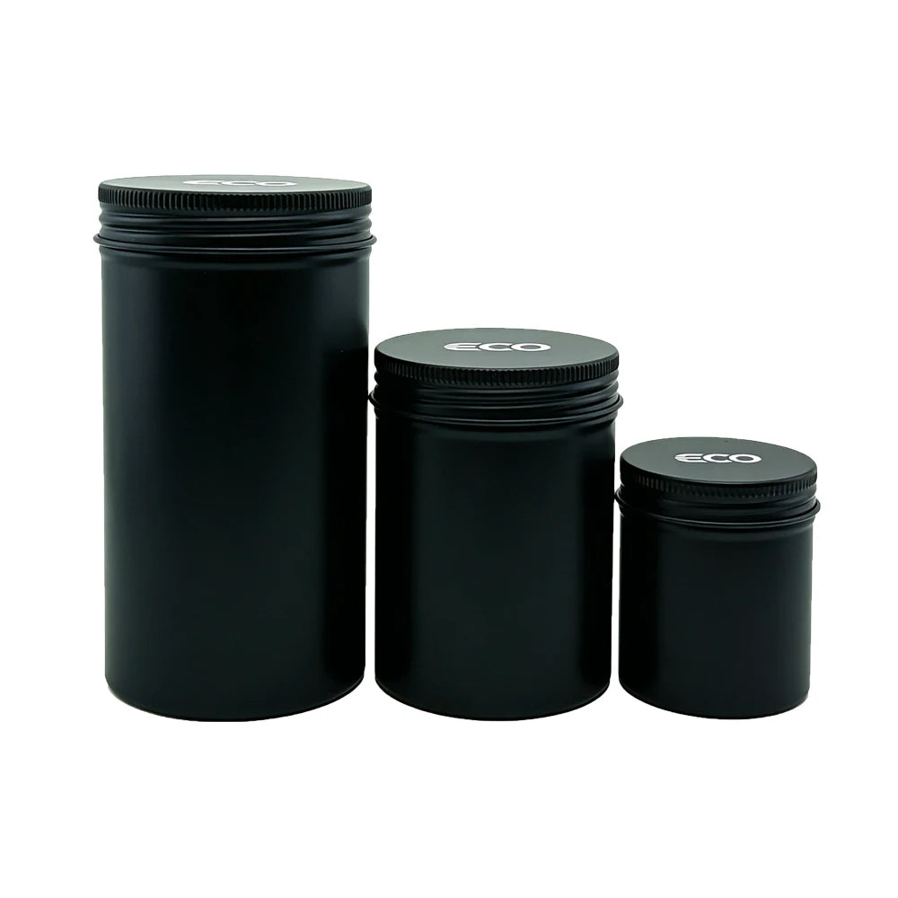 Manufacturer Custom Matte Black Aluminum Jar Tin 5ml 15ml 30ml 50ml 60ml 80ml 100ml 150ml 180ml 200ml 250ml - 图片 6