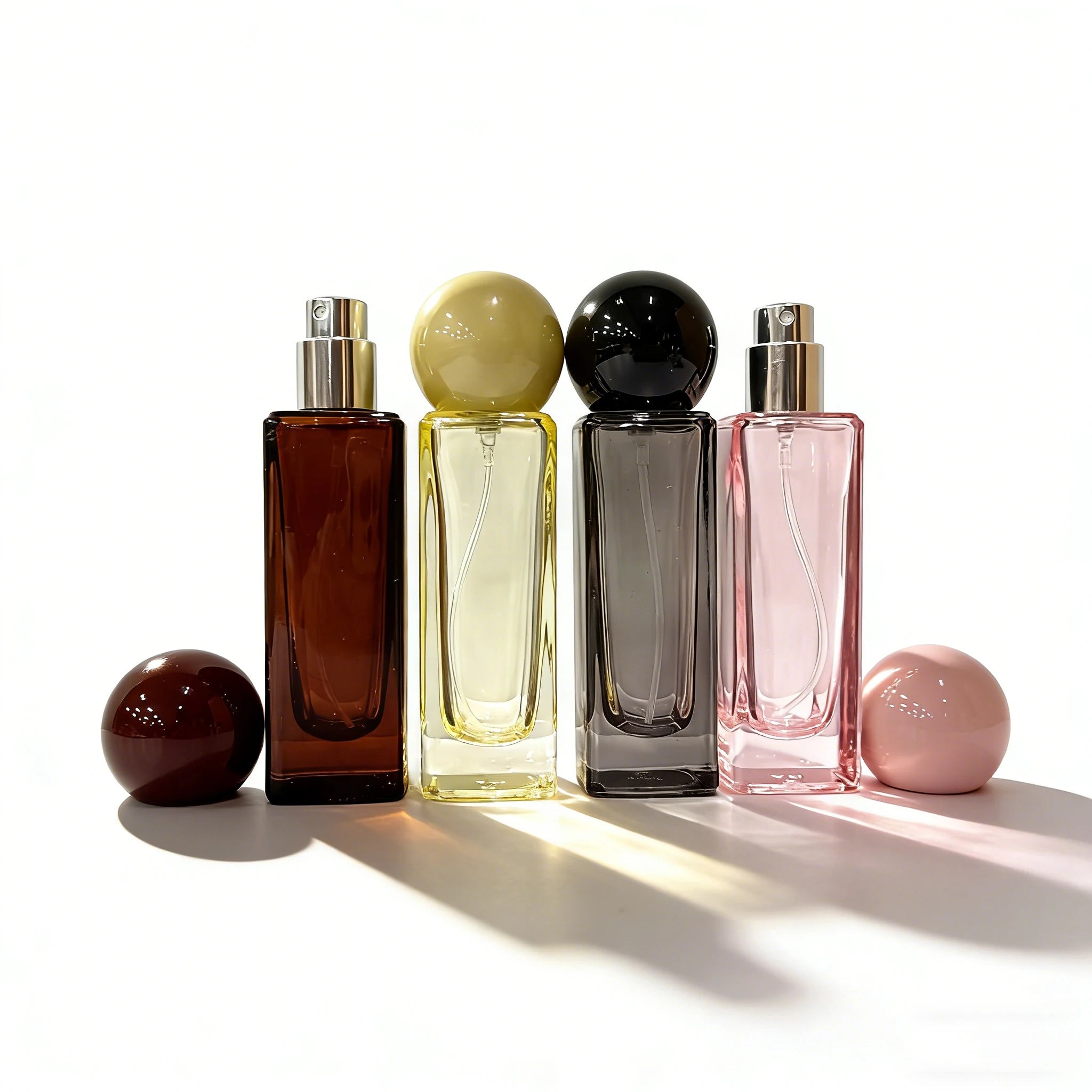 30ml Square Portable Travel Refillable Perfume Bottle Dispenser with Pump Sprayer Empty Glass Bottle - 图片 6