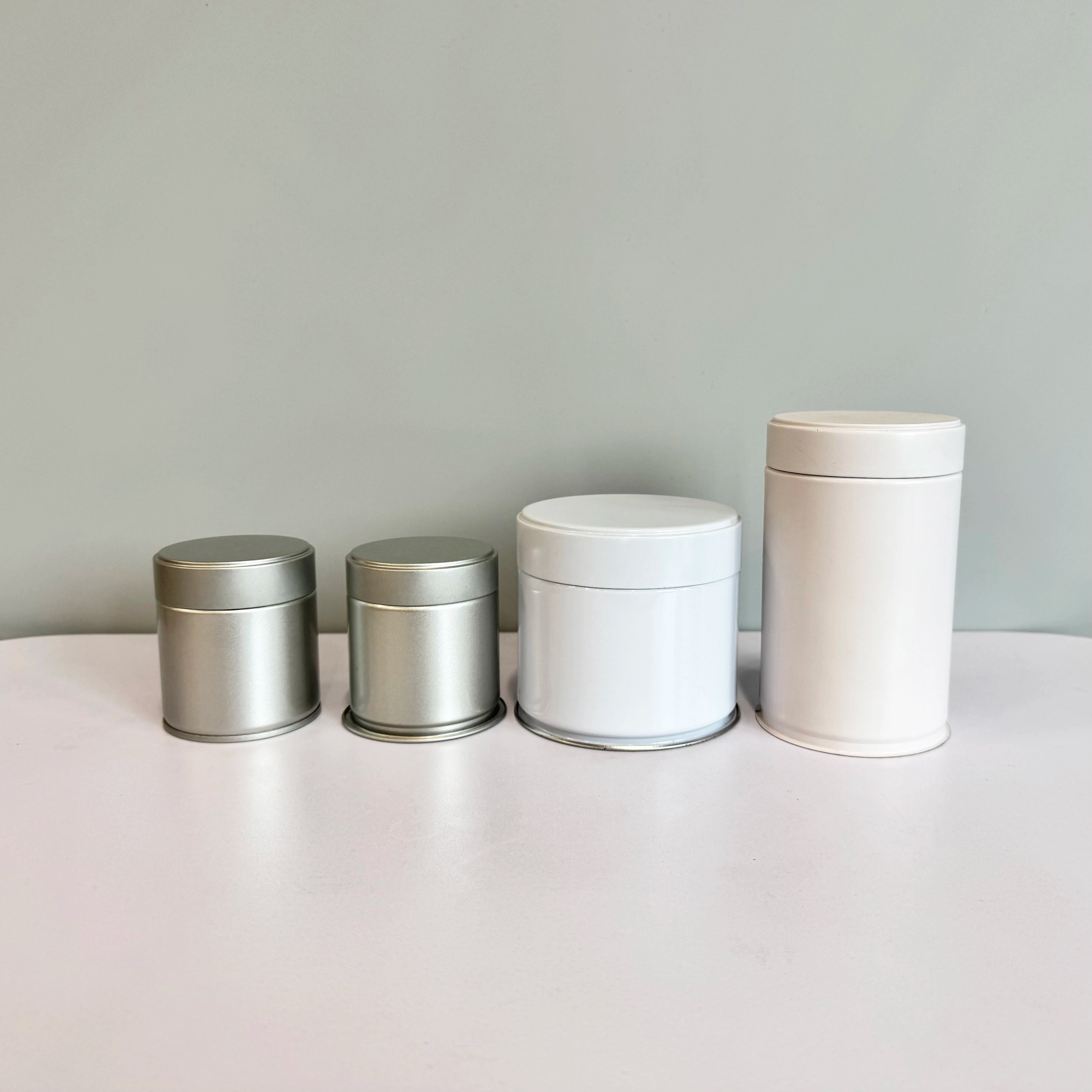 Wholesale Silver Food Grade Sealed Metal Tin Can Empty Coffee Matcha Powder Tin Can for Food Packaging - 图片 6