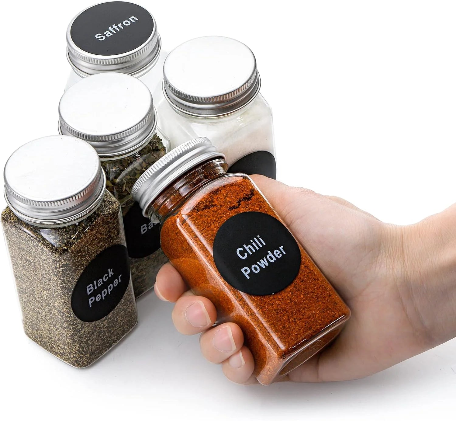 Seansoning Container Glass Aluminum Lid 12pcs 24pcs 4oz Spices Jars With Lids Wholesale - 图片 2