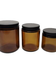 9oz Custom Amber Glass Candle Jars 250 ml Candle Holders With Lid