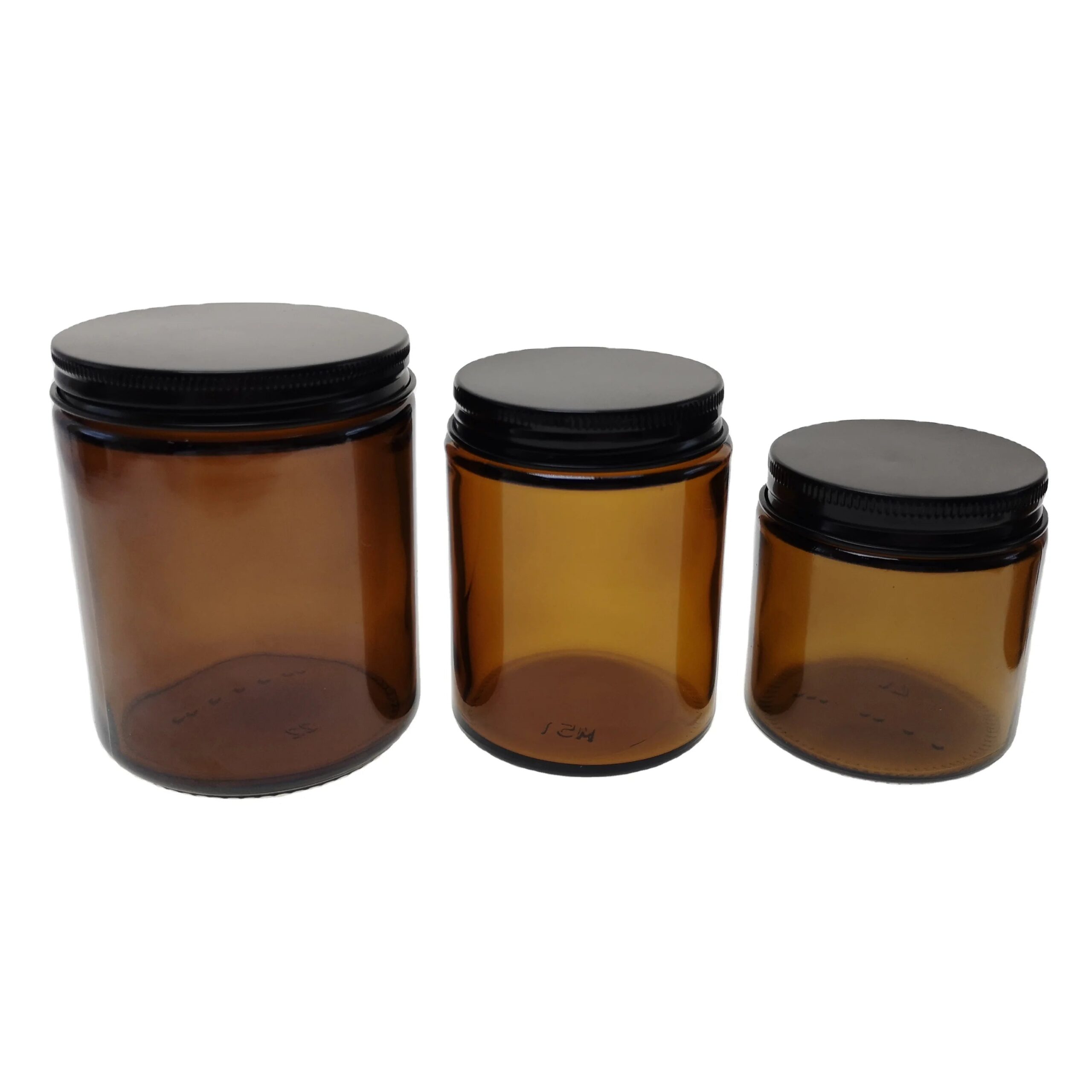 9oz Custom Amber Glass Candle Jars 250 ml Candle Holders With Lid
