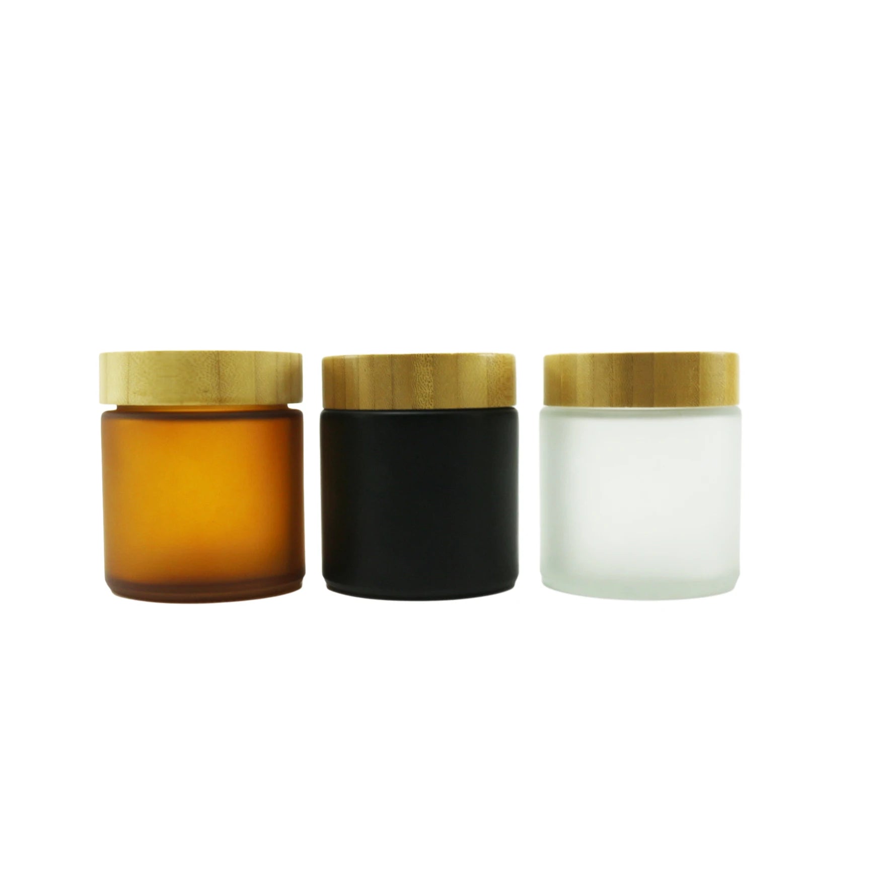 Empty Refillable Cosmetic Jar with Bamboo Lid Cosmetic Cream Pot Body Butter Lotion Storage 250ml - 图片 3