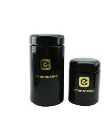 Large 250g Uv Black Dark Stash Jar 250ml 500ml 1000ml Uv Smell Proof air Tight Ultraviolet Storage Glass Jar