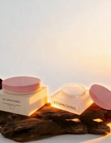 square Shape Thick Bottom 100g 200g Glass Cosmetic Jars with Plastic Lids Empty for Cream Packaging