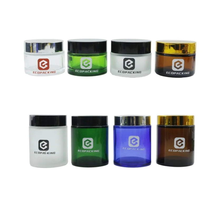 Empty 8oz Skincare Amber Glass Jar Tin Container Packaging 250g Body Face Cream Jar for Body Butter - 图片 6
