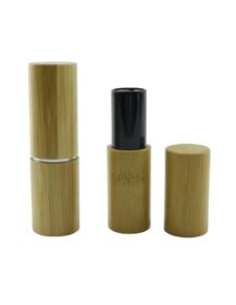 Biodegradable Cosmetic Packaging 5ml Empty Lipstick Tube Slim Bamboo Makeup Lip Gloss Container