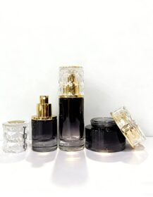 Gradient Color Cosmetic Lotion Bottle 30ml 50ml 100ml 120ml Glass Pump Bottle 30g 50g Cream Jar for Skincare Products