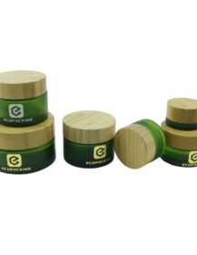 5g 15g 30g 50g 100g 200g Glass Candle Jar Container Frosted Green Glass Packaging
