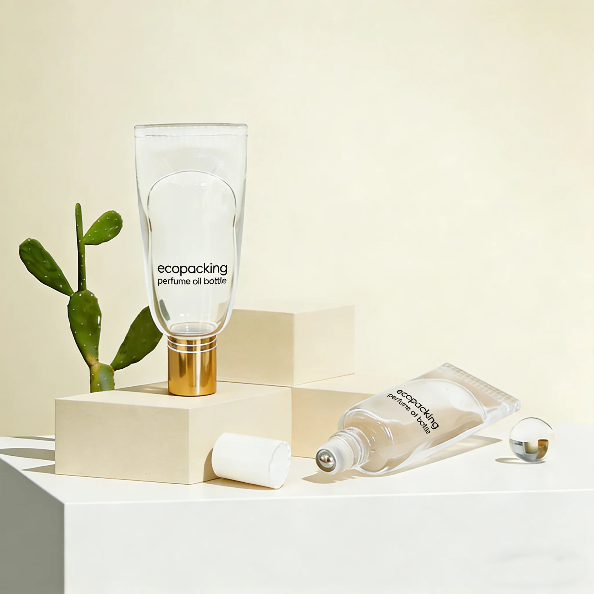Luxury Cosmetics Packaging Roll on Bottle Special Design 10ml Glass Bottle Metal Roller Aluminum Cap Perfume Oil Bottle - 图片 7