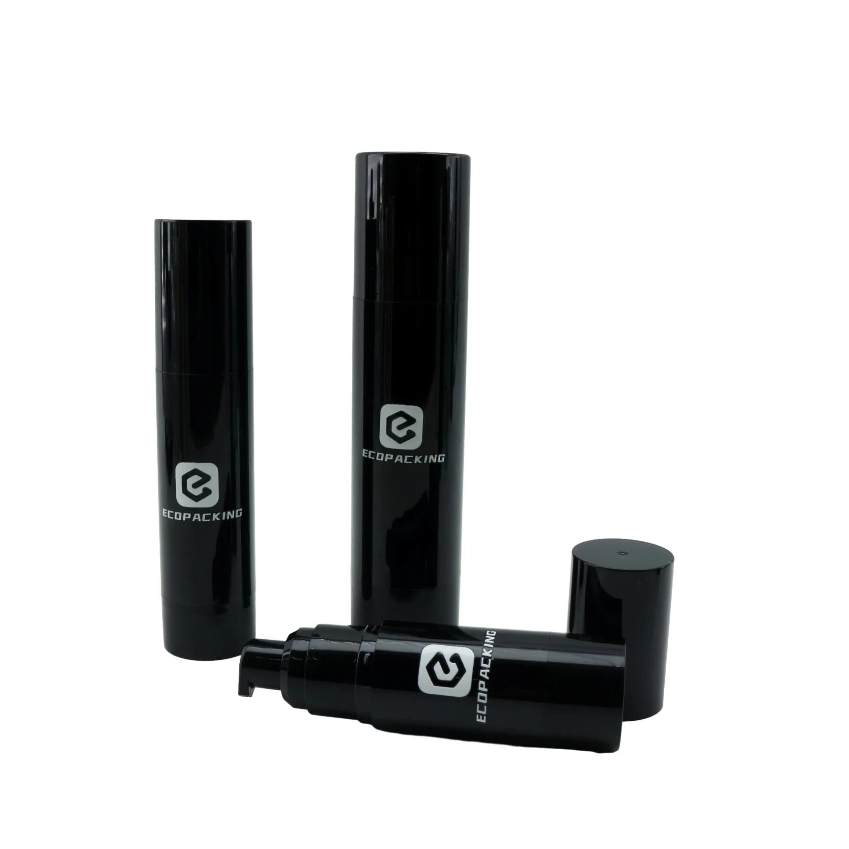 15ml 30ml 50ml 100ml Black Airless Pump Bottle Plastic Cosmetic Airless Packaging for Serum R888 - 图片 4