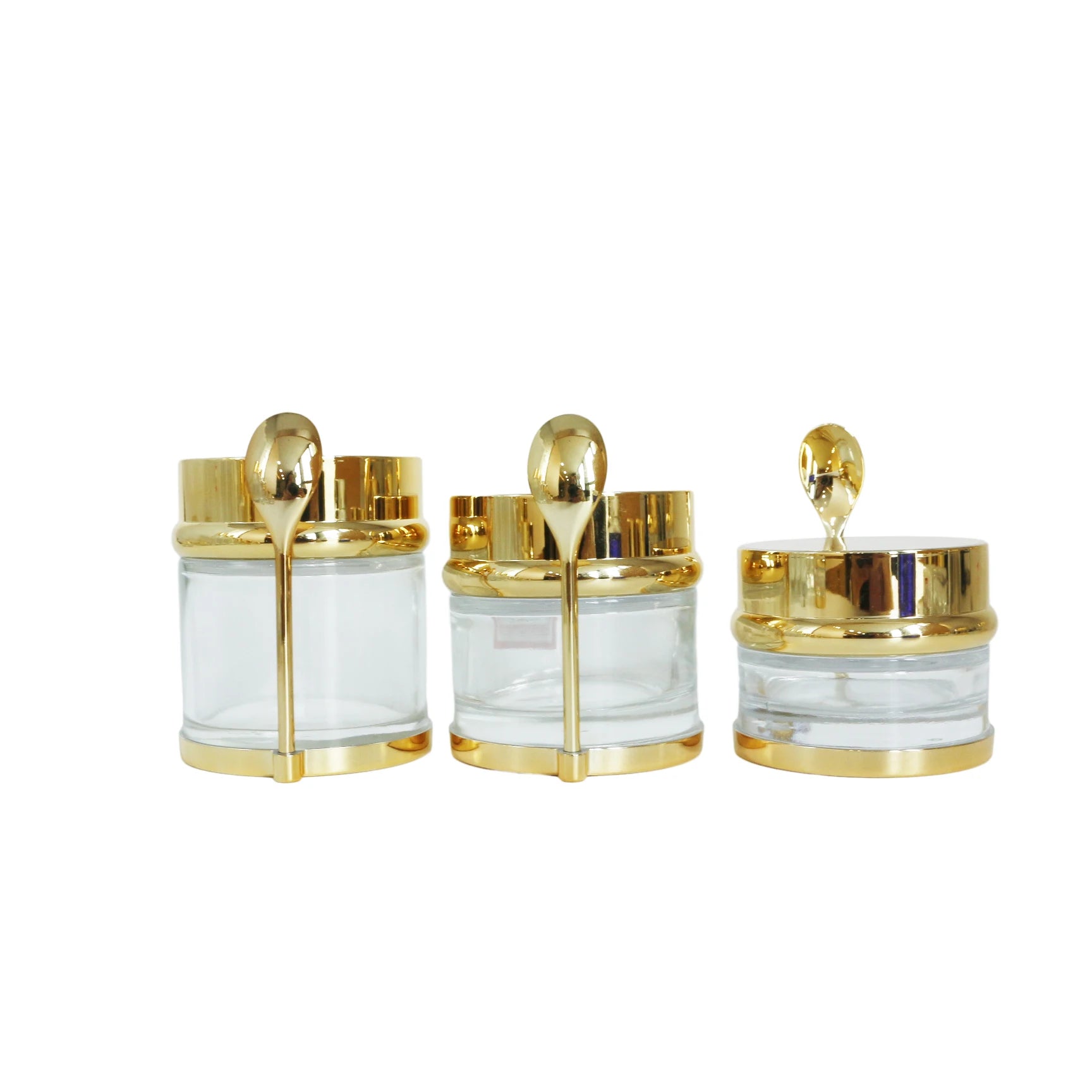 30ml 50ml 80ml Wide Mouth Luxury Custom Cosmetic Cream Lip Balm Empty Glass Jar with Lid for Skin Care Packaging - 图片 2