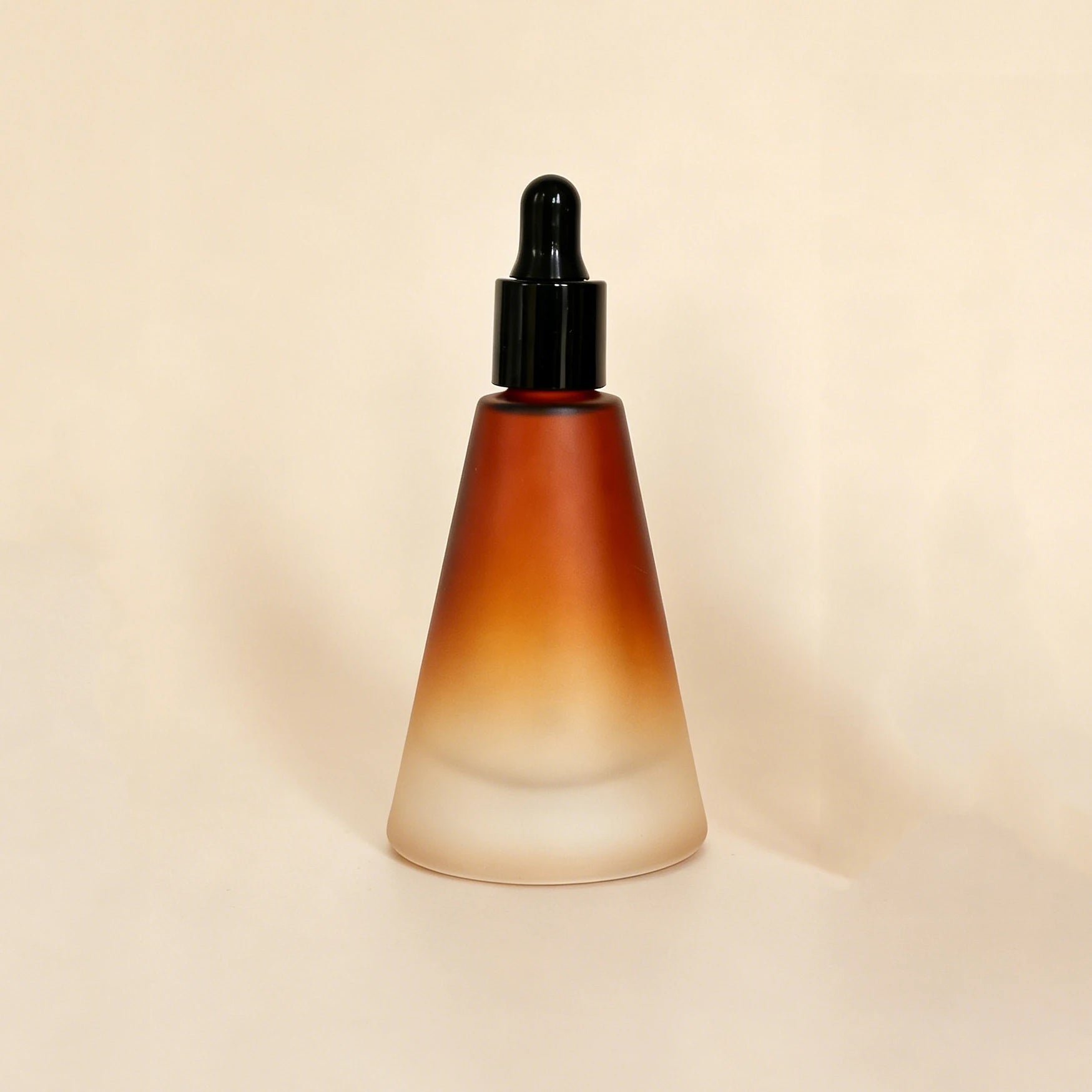 15ml 1/2oz Luxury Unique Frosted Amber Essential Oil Serum Cosmetic Glass Dropper Bottle with Pipette for Face Oil - 图片 4
