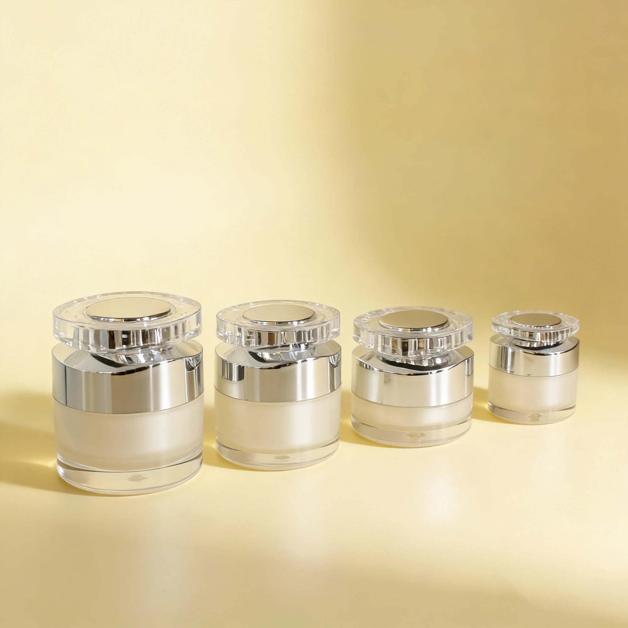 10g 15g 30g 50g Empty Luxury Cosmetic Cream Eye Serum Moisturizer Acrylic Jar with Lid Custom OEM