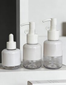 Lightweight PETG Plastic Travel Cosmetic Containers Set for Bottom 80ml/100ml Skincare Packaging Skin Care Serum Lotion