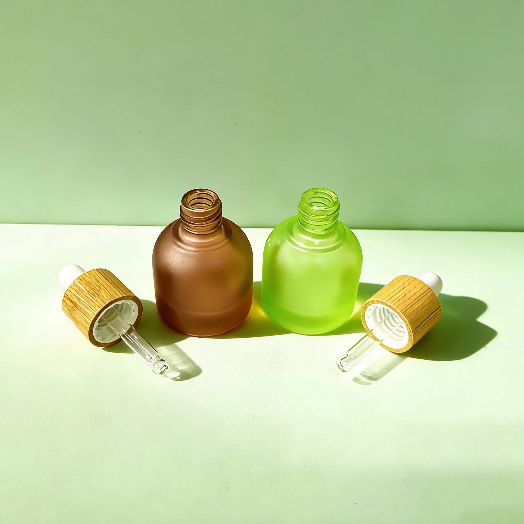 Custom Empty Eye Drop Essential Oil Serum Cosmetic Dropper Glass Bottle Skin Care Packaging - 图片 2
